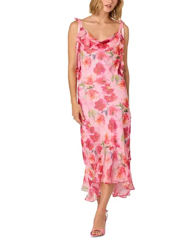 Astr The Label Nissa Floral High-low Dress In Pink