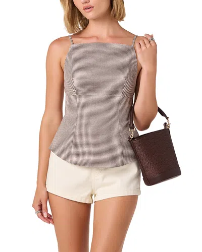 Astr The Label Nora Sleeveless Tie Back Top In Brown