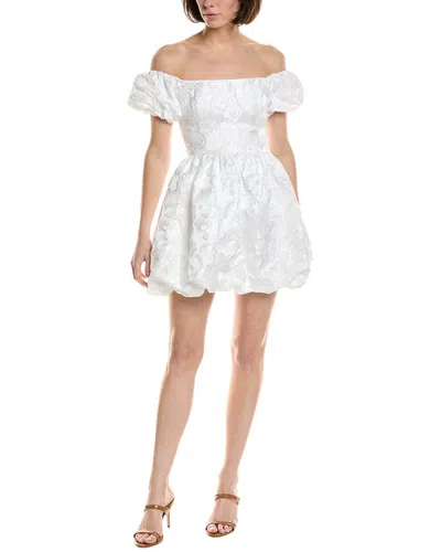 Astr The Label Off Shoulder Bubble Hem Mini Dress In White