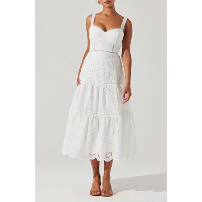 Astr The Label Pellagia Eyelet Maxi Dress In White