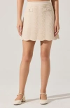 Astr The Label Perrine Pointelle Sweater Skirt In Gray