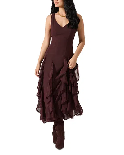 Astr The Label Philomene Dress In Brown