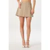 Astr The Label Pleat Plaid Miniskirt In Brown
