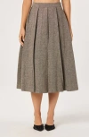 Astr The Label Pleated Midi Skirt In Brown