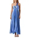 Astr The Label Rasya Pleated One-shoulder Maxi Dress