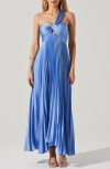 Astr The Label Rasya Pleated One-shoulder Maxi Dress