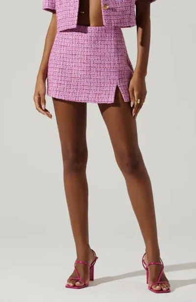 Astr The Label Rivka Tweed Skort In Purple