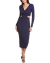 Astr Riya Midi Sweater Dress In Blue In Blue
