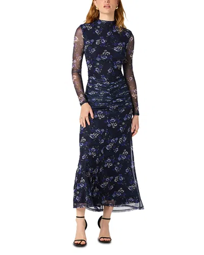Astr The Label Romy Ruched Maxi Dress In Blue