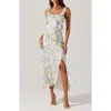 Astr The Label Rosalina Floral Side Slit Dress