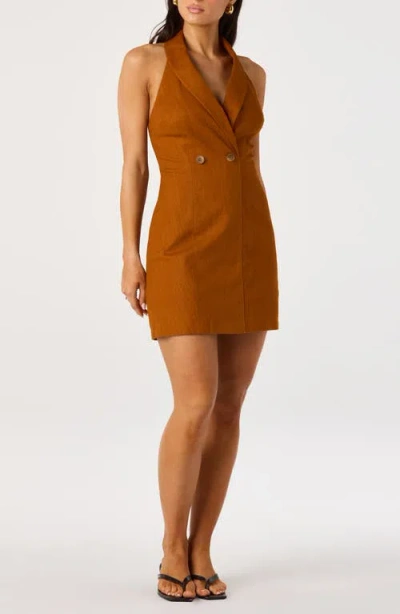 Astr The Label Rosemarie Linen & Cotton Minidress In Multi