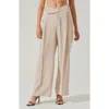 Astr The Label Rubina Pleated Wide Leg Pants In Neutral