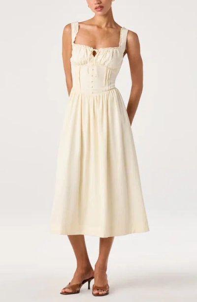 Astr The Label Sahana Corset Midi Dress In Neutral