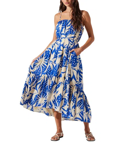 Astr The Label Sarina Linen-blend Midi Dress In Black