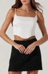 Astr The Label Satin Corset Camisole In White