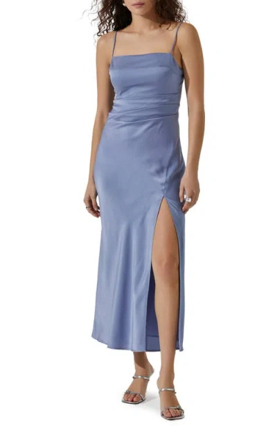 Astr The Label Satin Slipdress In Blue