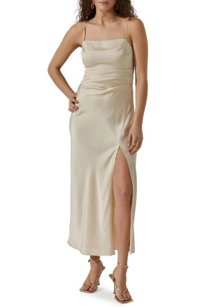 Astr The Label Satin Slipdress In Neutral