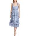 Astr The Label Tiered Matte Satin Midi Dress