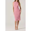 Astr The Label Scrunch Body-con Dress In Peony Pink