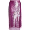 Astr The Label Sequin Midi Skirt In Purple