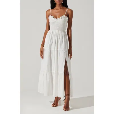 Astr The Label Seraphine Fit & Flare Maxi Sundress In White