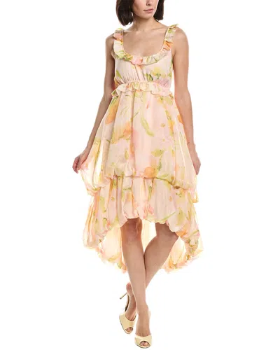 Astr The Label Serenidy Floral High-low Dress In Neutral