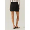 Astr The Label Sevyn Buckle Faux Wrap Miniskirt In Black