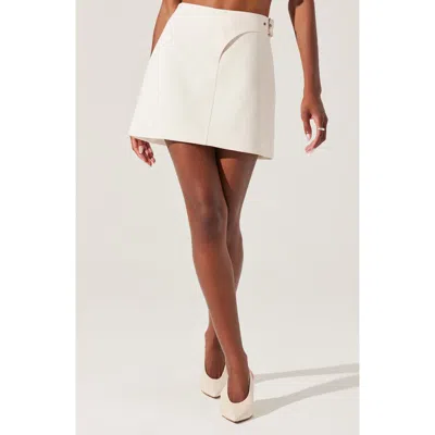 ASTR ASTR THE LABEL SEVYN BUCKLE FAUX WRAP MINISKIRT