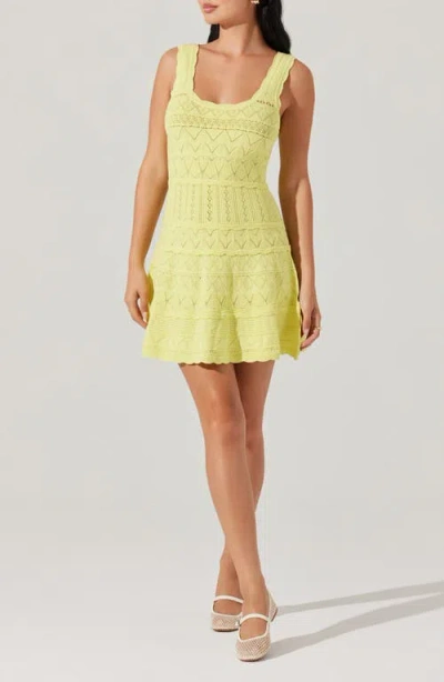 Astr The Label Shereena Knit Minidress In Yellow