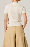 Astr The Label Short Sleeve Cardigan In Off White