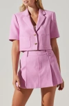 Astr The Label Siarah Cropped Blazer In Pink