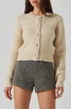 Astr The Label Sigourney Embellished Cardigan In Multi