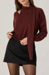 Astr The Label Silvana Scarf Sweater In Brown