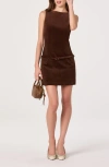 Astr The Label Sleeveless Corduroy Minidress In Burgundy