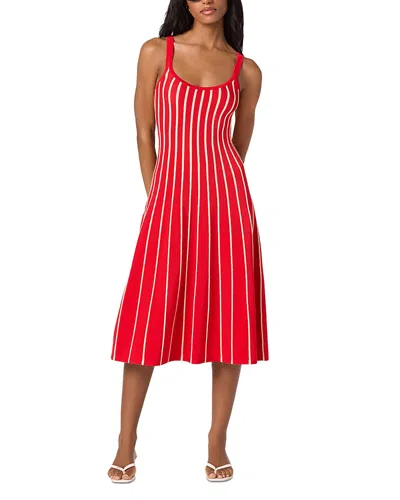 Astr The Label Sleeveless Ribbed Knit Midi Dress In Red