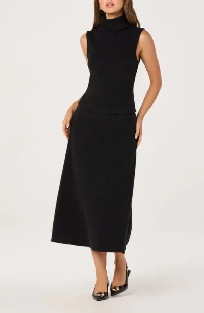 Astr The Label Sleeveless Turtleneck Sweater In Black