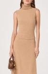 Astr The Label Sleeveless Turtleneck Sweater In Brown