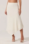 Astr The Label Smock Asymmetric Skirt In White