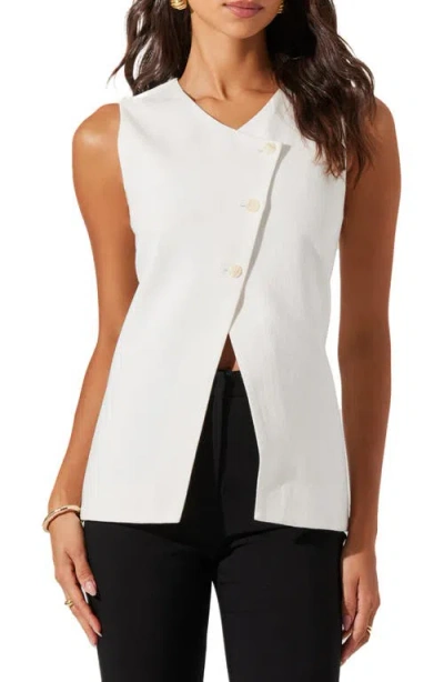 Astr The Label Sonja Asymmetric Button Vest