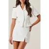 Astr The Label Sophie Short Sleeve Blazer In White