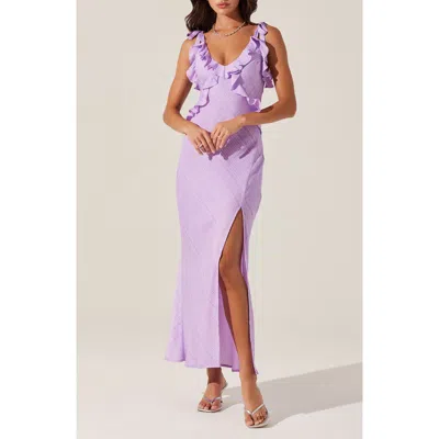 Astr The Label Sorbae Ruffle Detail Dress In Lilac