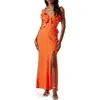 Astr The Label Sorbae Ruffle Detail Dress In Orange