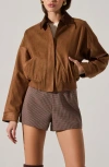 Astr The Label Sorine Faux Suede Jacket In Brown
