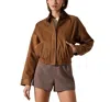 Astr The Label Sorine Faux Suede Jacket In Brown