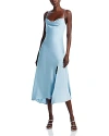 Astr The Label Strappy Cowl Neck Slip Dress In Slate Blue