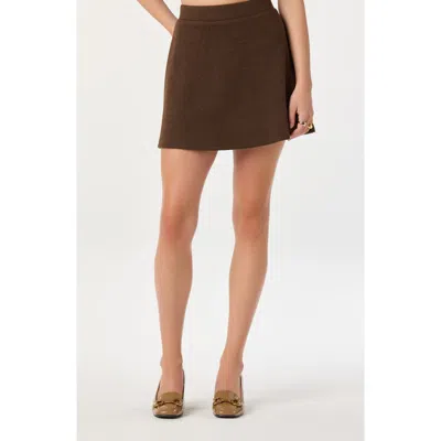 Astr The Label Swing Knit Miniskirt In Brown