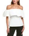 Astr The Label Taffeta Bubble Top In White