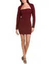 Astr Tamara Sweater Dress In Red