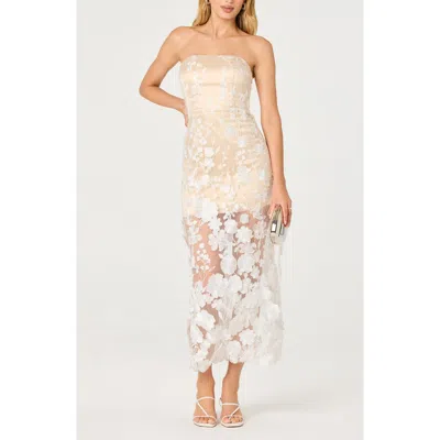 Astr Women's Tanisha Strapless Dress In Neutral
