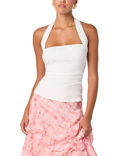 Astr The Label Tate Halter Top In Off White